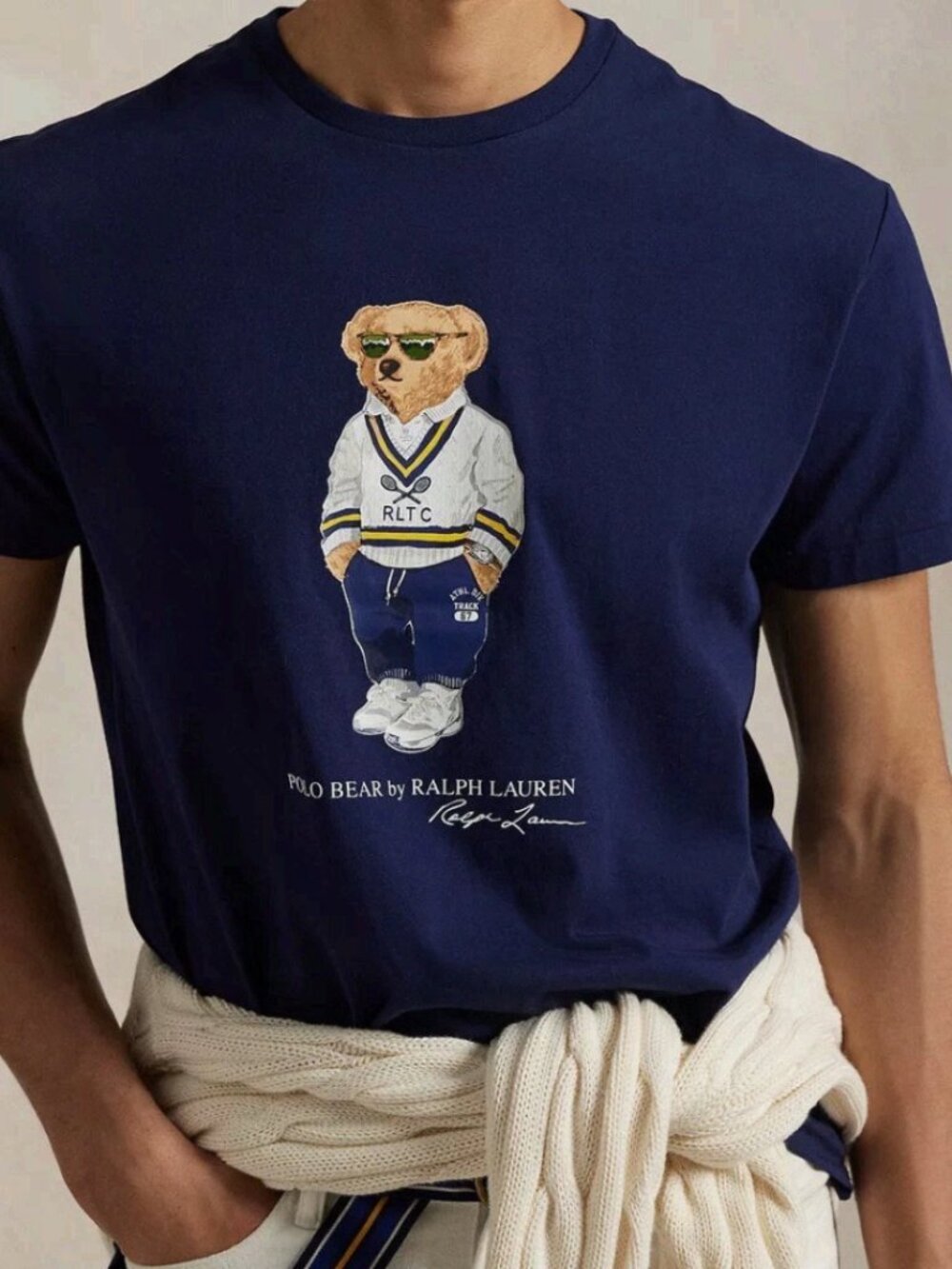 Polo Ralph Lauren Navy Blue Polo Bear Graphic T-Shirt Tee